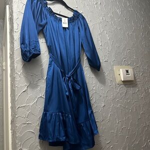 Collective Concepts Royal Blue Long Sleeve Dress